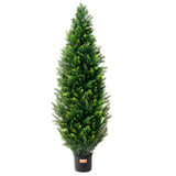 VEVOR 2 Pack 4' Artificial Cedar Topiary Tree Faux Plant UV Decor In/Outdoor - Extra Image