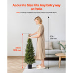 Artificial Topiary Cedar Trees, 2 Set 1219mm Faux Pine Shrubs Plants, Fake Silk Tree Look Real, Easy Assembly, image 5