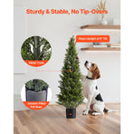 Artificial Topiary Cedar Trees, 2 Set 1219mm Faux Pine Shrubs Plants, Fake Silk Tree Look Real, Easy Assembly, image 6