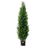 VEVOR 2 Pack 5' Artificial Cedar Topiary Tree Faux Plant UV Decor In/Outdoor - Extra Image