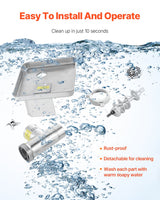 VEVOR Commercial Electric Meat Grinder Slicer 4.99 kg/Min Sausage Stuffer Maker - 45-Degree Angle