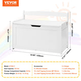 VEVOR Kids Toy Storage Bench Wooden Toy Box Chest 32.68 x 17.91 x 24.02
