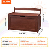 VEVOR Kids Toy Storage Bench Wooden Toy Box Chest 32.68 x 17.91 x 24.02