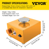 VEVOR Mini Pottery Wheel, 30W 0-2000 RPM Ceramic Wheel, Adjustable Speed DIY Clay Machines, Electric Sculpting Kits with 3 Turntables Trays and 16pcs Tools for Art Craft Work Molding Gift and Home DIY - Close-Up Angle