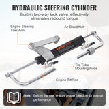 VEVOR Hydraulic Steering Kit 90HP Hydraulic Outboard Steering Kit with Helm Pump Cylinder Marine Steering System Kit - 45-Degree Angle