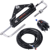 VEVOR Hydraulic Outboard Steering Kit, 150HP, Marine Boat Hydraulic Steering System, with Helm Pump Two-Way Lock Cylinder and 24 Feet Hydraulic Steering Hose, for Single Station Single-Engine Boats - Extra Image