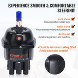 VEVOR Hydraulic Outboard Steering Kit, 90HP, Marine Boat Hydraulic Steering System, with Helm Pump Two-Way Lock Cylinder and 24 Feet Hydraulic