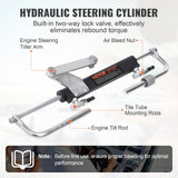 VEVOR Hydraulic Outboard Steering Kit, 90HP, Marine Boat Hydraulic Steering System, with Helm Pump Two-Way Lock Cylinder and 24 Feet Hydraulic