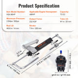 VEVOR Hydraulic Outboard Steering Kit, 90HP, Marine Boat Hydraulic Steering System, with Helm Pump Two-Way Lock Cylinder and 24 Feet Hydraulic