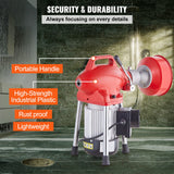 VEVOR Drain Cleaner Machine 120FT x 5/8In 370W Sectional Snake Auger Manual Feed - Rear View