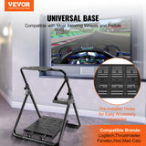 VEVOR Foldable Racing Steering Wheel Stand, Height Adjustable Universal Base Compatible with Logitech & Thrustmaster Racing Wheel and Pedal, Heavy-