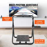 VEVOR Foldable Racing Steering Wheel Stand, Height Adjustable Universal Base Compatible with Logitech & Thrustmaster Racing Wheel and Pedal, Heavy- - Top-Down View