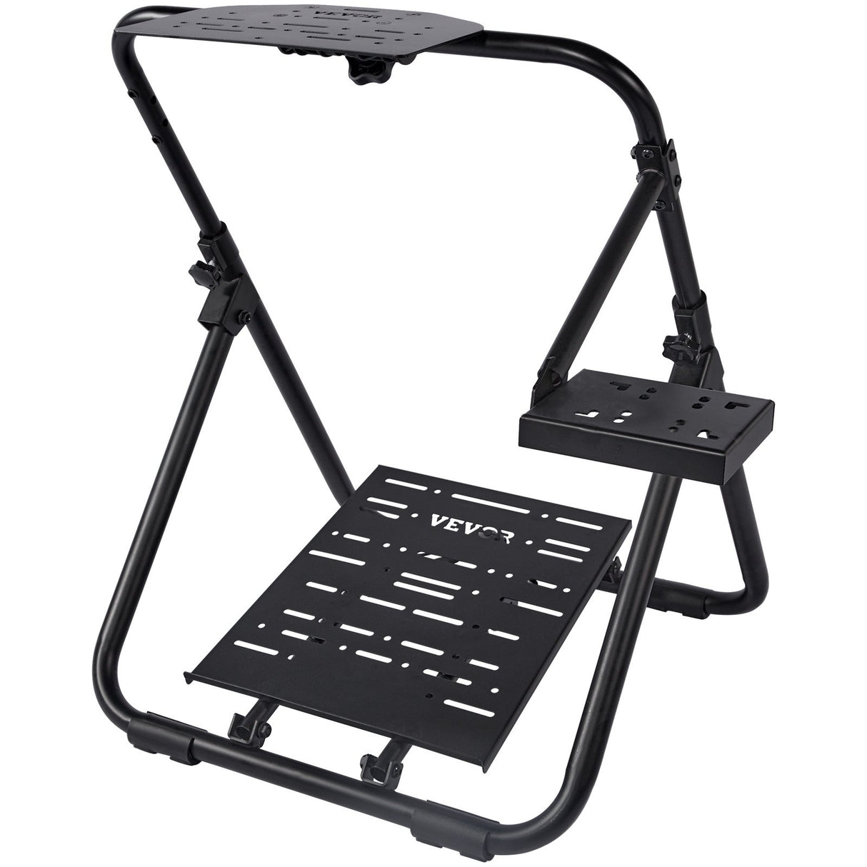 VEVOR Foldable Racing Steering Wheel Stand, Height Adjustable Universal Base Compatible with Logitech & Thrustmaster Racing Wheel and Pedal, Heavy-
