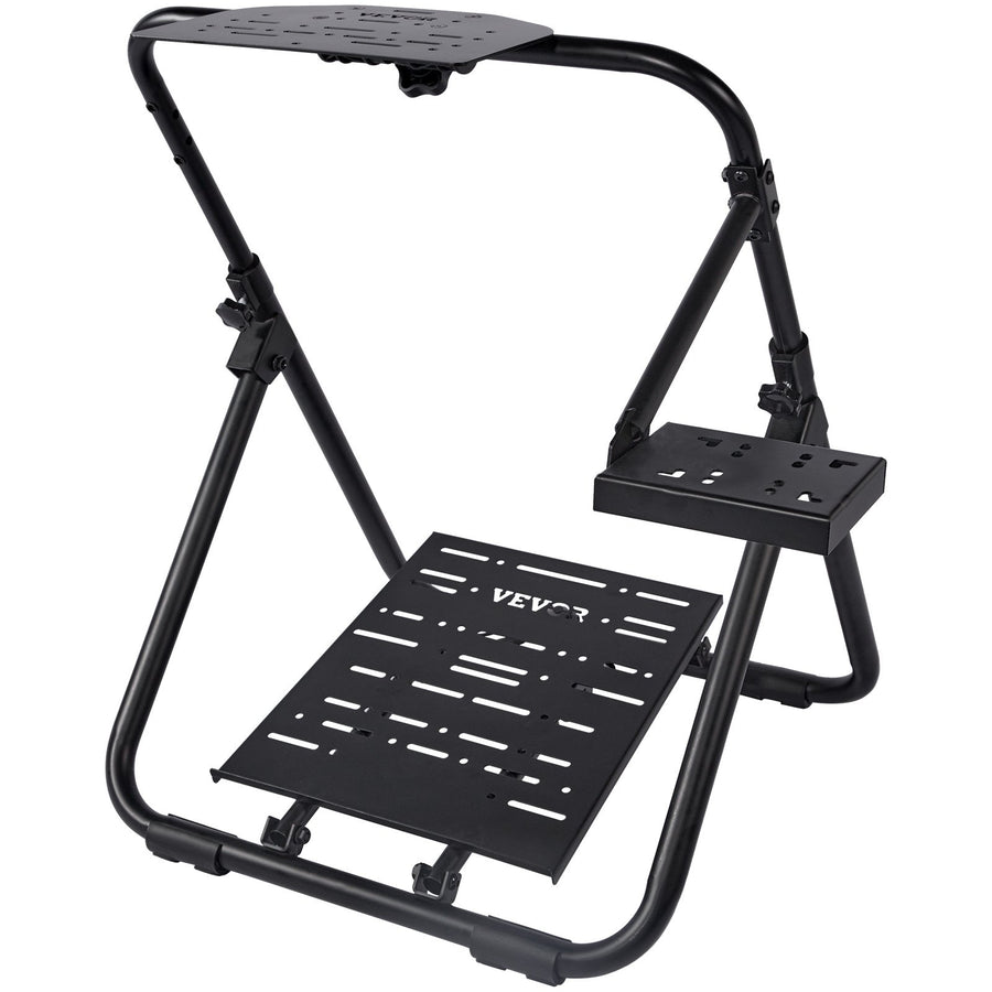 VEVOR Foldable Racing Steering Wheel Stand, Height Adjustable Universal Base Compatible with Logitech & Thrustmaster Racing Wheel and Pedal, Heavy-