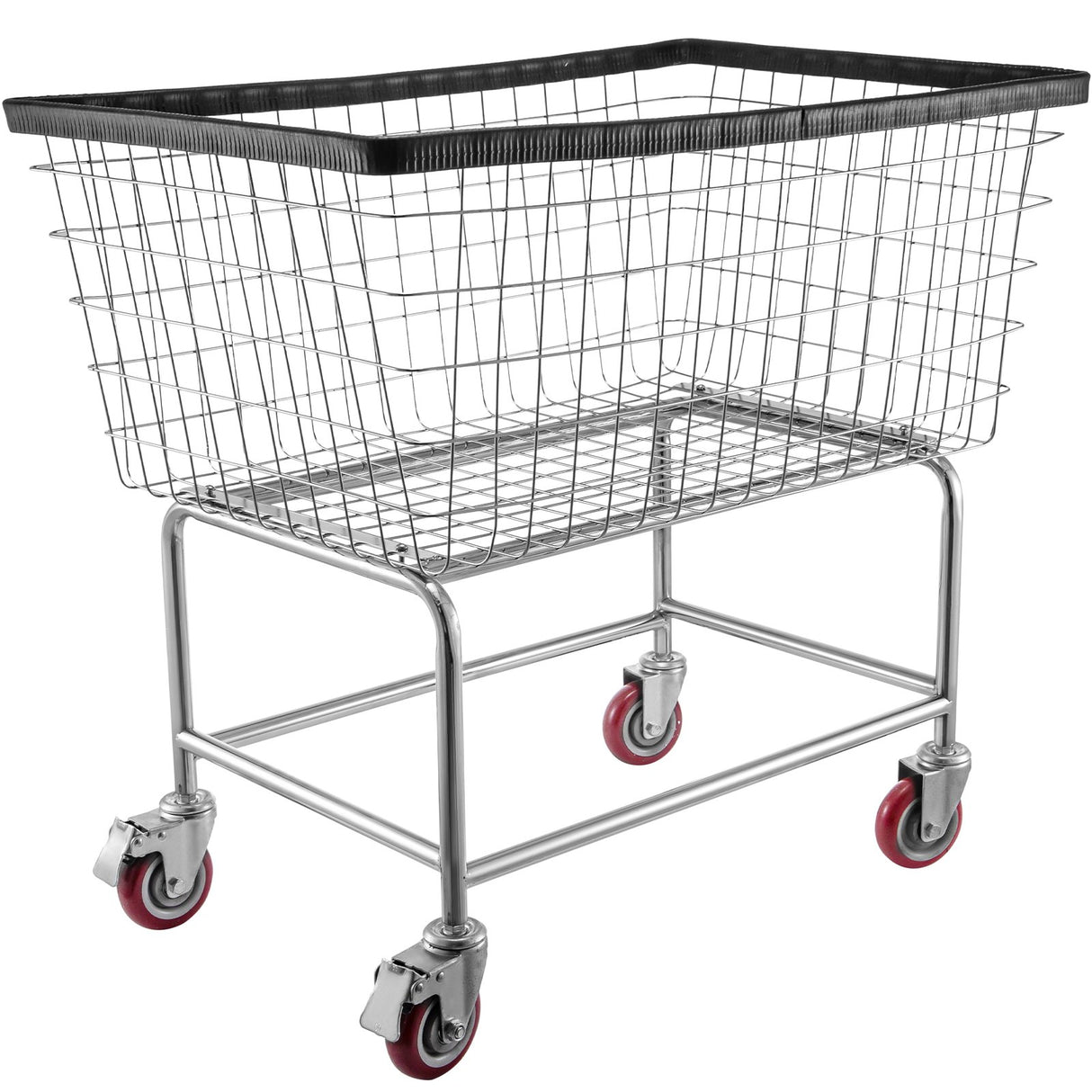 VEVOR Wire Laundry Cart Wire Laundry Basket 4.5 Bushel Heavy Duty w/ 5'' Wheels