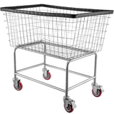 VEVOR Wire Laundry Cart Wire Laundry Basket 4.5 Bushel Heavy Duty w/ 5'' Wheels - Low Angle
