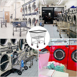 VEVOR Wire Laundry Cart Wire Laundry Basket 2.8 Bushel Heavy Duty w/ 4'' Wheels - Close-Up Angle