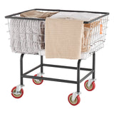 VEVOR Wire Laundry Cart Wire Laundry Basket 2.8 Bushel Heavy Duty w/ 4'' Wheels - Extra Image