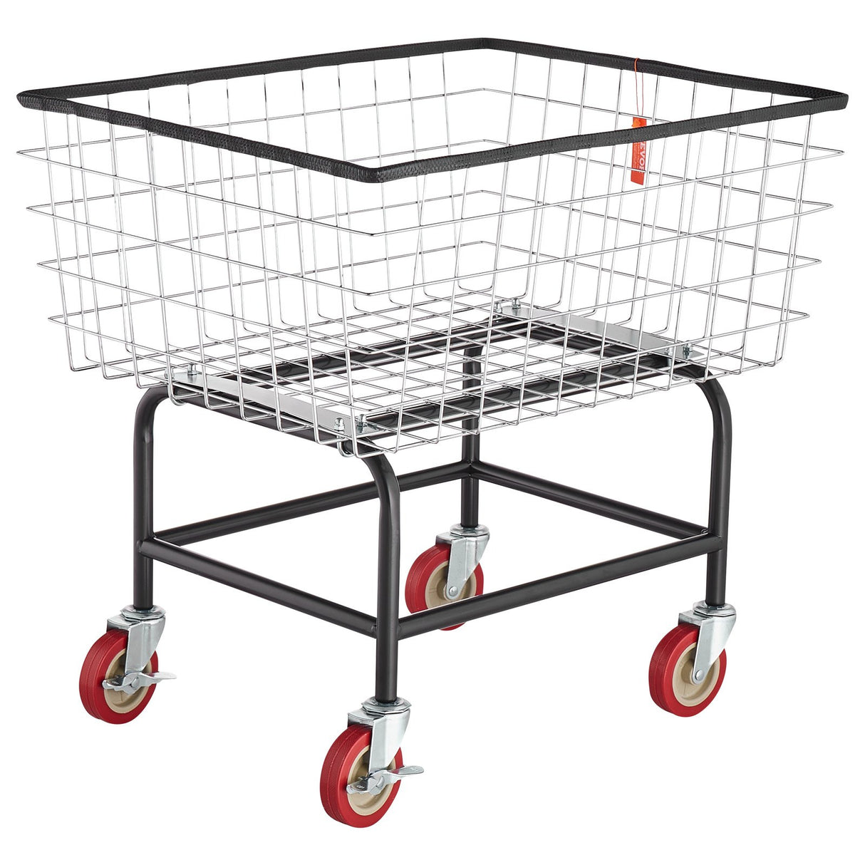 VEVOR Wire Laundry Cart Wire Laundry Basket 2.8 Bushel Heavy Duty w/ 4'' Wheels