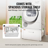 VEVOR Laundry Pedestal 686mmmW x 366mmH, Washer And Dryer Base Stand Platform Universal Fit 299kg Capacity, Heavy Duty Multi-Functional Base for Washing Machine with Drawer & Rich Accessories