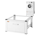VEVOR Laundry Pedestal 686mmmW x 366mmH, Washer And Dryer Base Stand Platform Universal Fit 299kg Capacity, Heavy Duty Multi-Functional Base for Washing Machine with Drawer & Rich Accessories