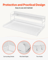 Washer Dryer Countertop with Shelf 54"x27" Wooden Washer Dryer Cover White