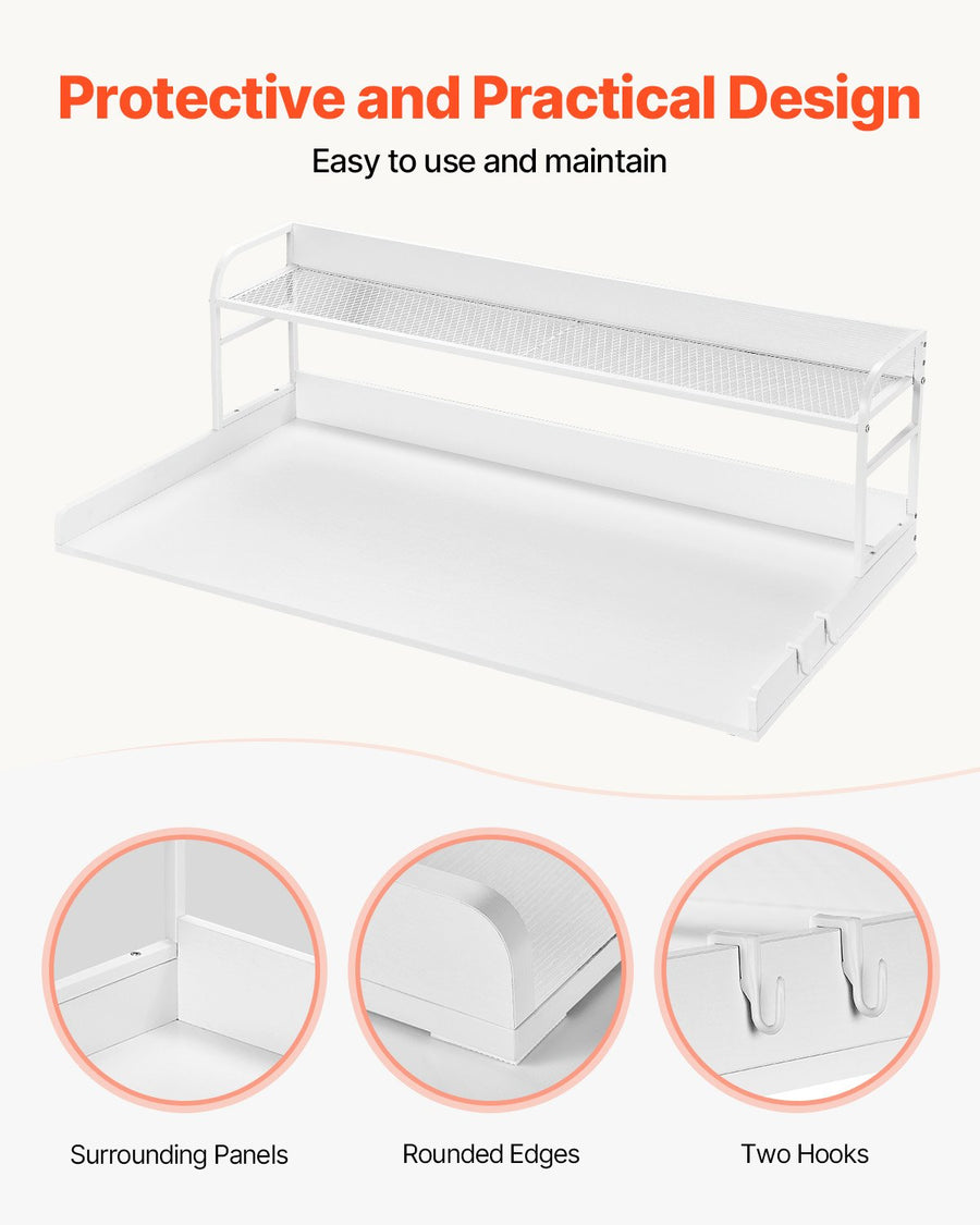 Washer Dryer Countertop with Shelf 54"x27" Wooden Washer Dryer Cover White