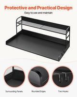 VEVOR Washer Dryer Countertop with Shelf 54"x27" Wooden Washer Dryer Cover Black