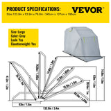 VEVOR Basket Truck, 8 Bushel Steel Canvas Laundry Basket, 3" Diameter Wheels Truck Cap Basket Canvas Laundry Cart Usually Used to Transport Clothes, Store Sundries Suitable for Hotel, Home, Hospital