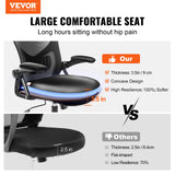 VEVOR Office Chair with Adjustable Lumbar Support High Back Ergonomic Desk Chair with Adjustable Headrest 2D Armrest Ergonomic Office Chair Backrest Computer Chair for Home Office - Front View