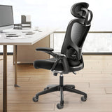 VEVOR Office Chair with Adjustable Lumbar Support High Back Ergonomic Desk Chair with Adjustable Headrest 2D Armrest Ergonomic Office Chair Backrest Computer Chair for Home Office - Low Angle