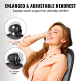 VEVOR Mesh Office Chair, Adjustable High Back Desk Chair with Mesh Seat, Angle and Height Adjustable Home Office Chair with Lumbar and Head Support,