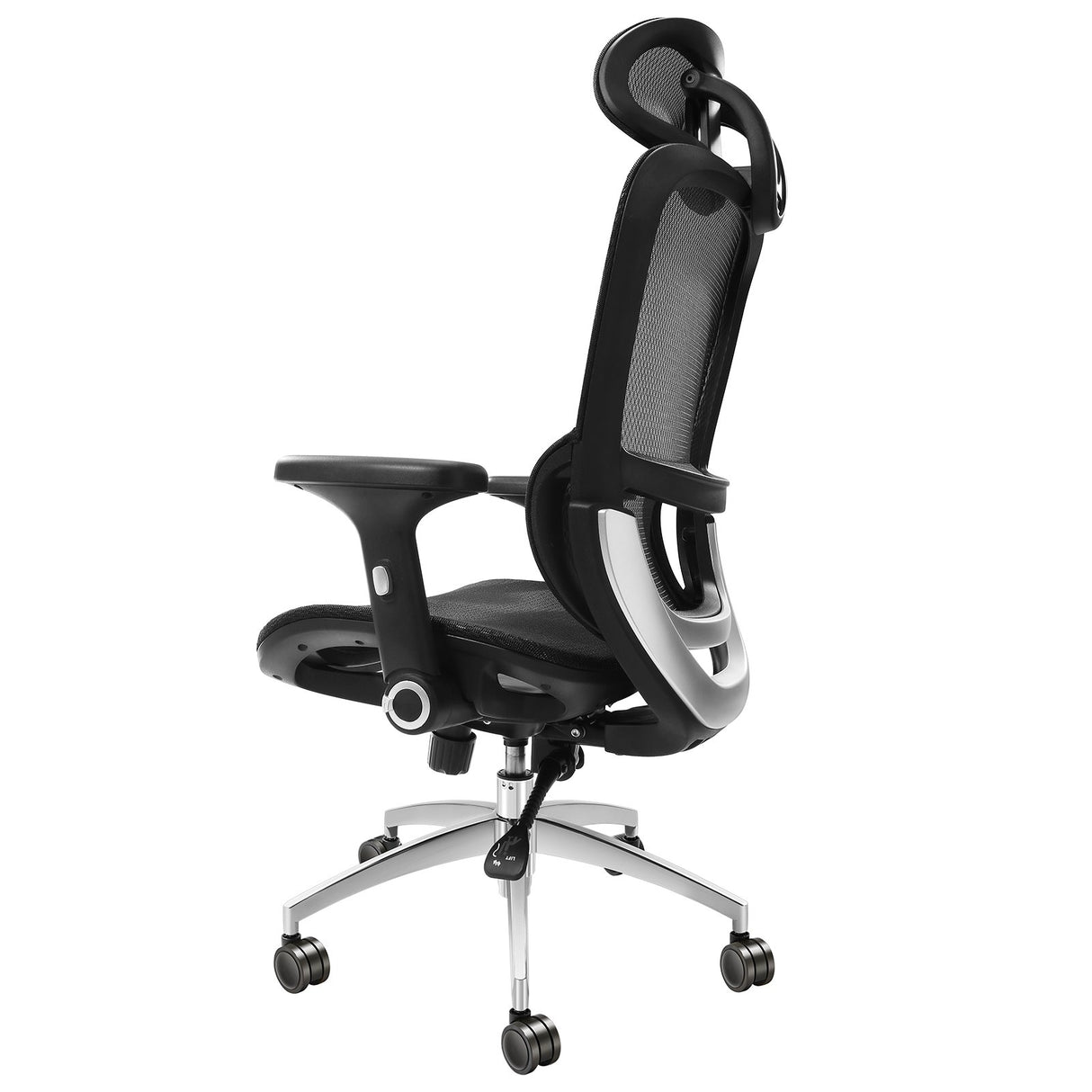 VEVOR Mesh Office Chair Adjustable High Back Desk Chair with Mesh Seat Angle and Height Adjustable Home Office Chair with Lumbar and Head Support Swivel Computer Task Chair