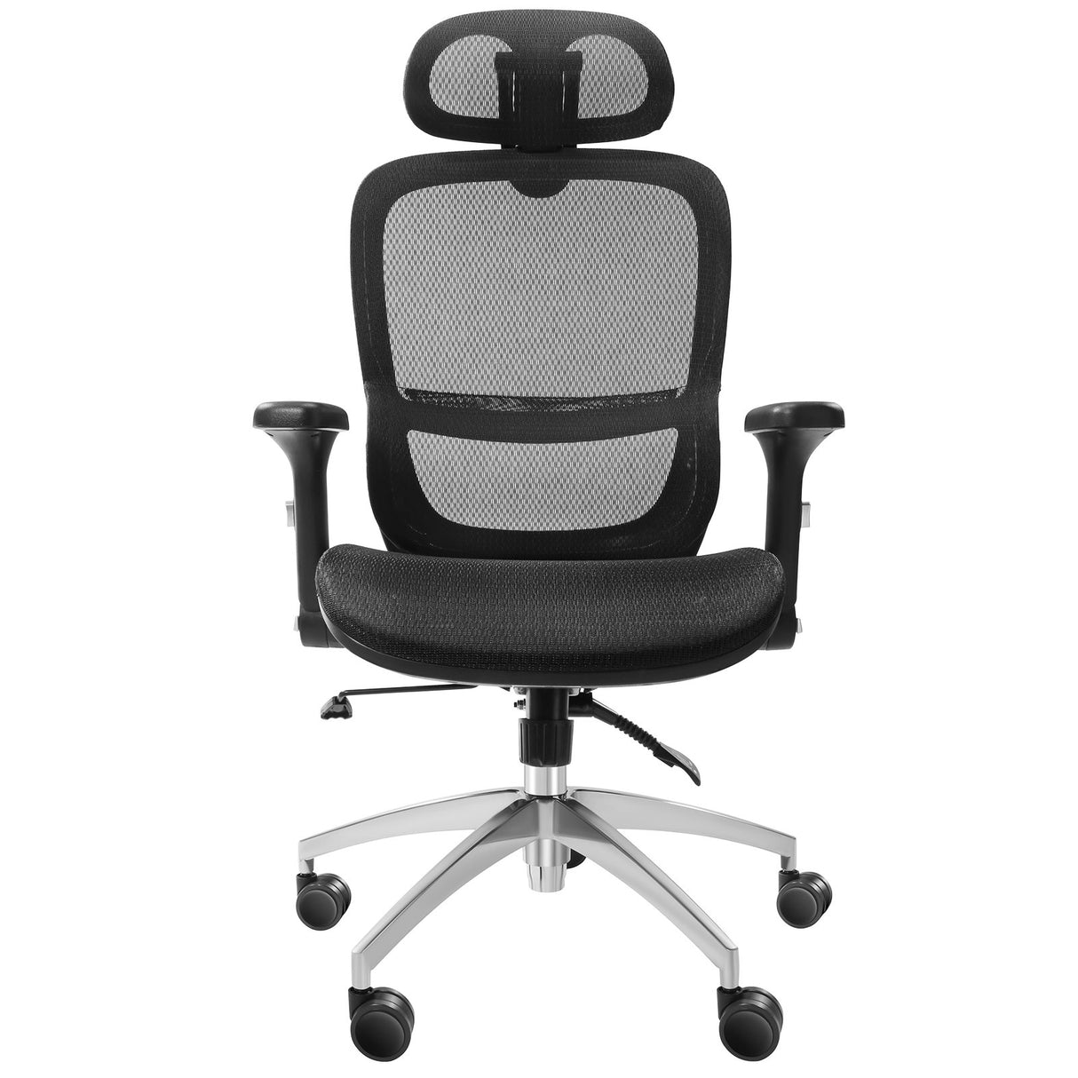 VEVOR Mesh Office Chair, Adjustable High Back Desk Chair with Mesh Seat, Angle and Height Adjustable Home Office Chair with Lumbar and Head Support,