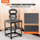VEVOR Planer Stand, 100 lbs / 45 kg heavy loads, Three-Gear Height Adjustable Thickness Planer Table,with 4 Stable Casters & Storage Space, for most