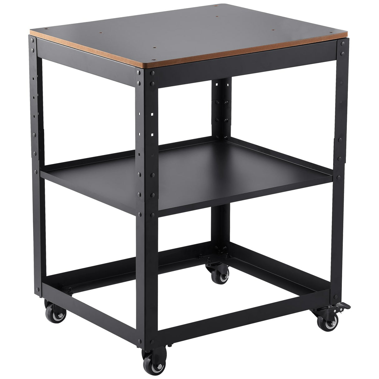 VEVOR Planer Stand, 100 lbs / 45 kg heavy loads, Three-Gear Height Adjustable Thickness Planer Table,with 4 Stable Casters & Storage Space, for most planers, saws, bench-top machines, power tools