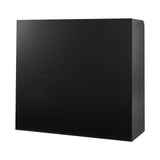 VEVOR Reception Desk, 1200 x 480 x 1100 mm Rectangular Front Counter Table, Office Reception Counter with Lockable Drawer and Storage Cabinet, for Checkout, Lobby, Beauty Salon and Office, Black
