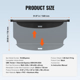 VEVOR Retractable Cargo Cover for GMC Terrain + Chevrolet Equinox 2018-2024 - Close-Up Angle