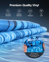 Oval Pool Liner 15x30ft Overlap Style Pool Liner 54in Wall Height - 45-Degree Angle