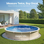 21-ft Round Above Ground Pool Liner, Unibead Pool Liners, Standard Gauge, 52inch Wall Height, Designed for Steel Sided Above-Ground Swimming Pools