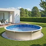 VEVOR Round Pool Liner 24ft Overlap Style Pool Liner 54in Wall Height - Low Angle