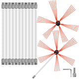 VEVOR Chimney Sweep Kit 39FT Chimney Cleaning Kit Nylon Sooteater Chimney Cleaning Kit Flexible Brush Head Chimney Sweeping Kit Easy Connecting Chimney Brush With 12 White Rods - Extra Image