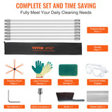 VEVOR 7 m Chimney Sweep Kit, w/ 7 Reinforced Nylon Flexible Rods, Ergonomic Chimney Cleaning Brush, 360-Degree Brush Chimney Cleaner, Rich Accessories for Fireplace Flue Home Use Fits most Pipes - Top-Down View