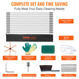 VEVOR 12 m Chimney Sweep Kit, w/ 12 Reinforced Nylon Flexible Rods, Ergonomic Chimney Cleaning Brush, 360-Degree Brush Chimney Cleaner, Rich Accessories for Fireplace Flue Home Use Fits most Pipes - 45-Degree Angle