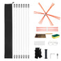 Chimney Sweep Kit, 7m Maximum Extendable Length Chimney Brush, Chimneys Cleaning Kit with Bristle Replacements & Goggles, 90° Bendable Fireplace Cleaning Tool, for Square, Rectangle Chimneys