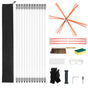 Chimney Sweep Kit, 12m Maximum Extendable Length Chimney Sweep, Chimneys Cleaning Kit with Bristle Replacements & Goggles, 90° Bendable Fireplace Cleaning Tool, for Square, Rectangle Chimneys