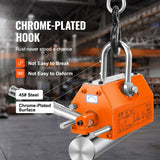 VEVOR Magnetic Lifter, 400 kg/880 lbs Pulling Capacity, 2.5 Safety Factor, Neodymium & Steel, Lifting Magnet with Release, Permanent Lift Magnets, Heavy Duty Magnet for Hoist, Shop Crane, Block, Board - Top-Down View