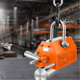 VEVOR Magnetic Lifter, 400 kg/880 lbs Pulling Capacity, 2.5 Safety Factor, Neodymium & Steel, Lifting Magnet with Release, Permanent Lift Magnets, Heavy Duty Magnet for Hoist, Shop Crane, Block, Board - Low Angle