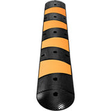 VEVOR Rubber Speed Bump, 1 Pack 2 Channel Speed Bump Hump, 72" Long Modular Speed Bump Rated 22000 LBS Loading, 72.8 x 12.2 x 2.2 Garage Speed Bump