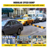 VEVOR Rubber Speed Bump, 2 Pack 2 Channel Speed Bump Hump, 42\